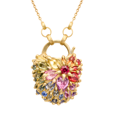 Rainbow Grande Fantaisie Padlock Necklace - 12064
